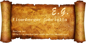 Eisenberger Gabriella névjegykártya