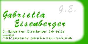 gabriella eisenberger business card